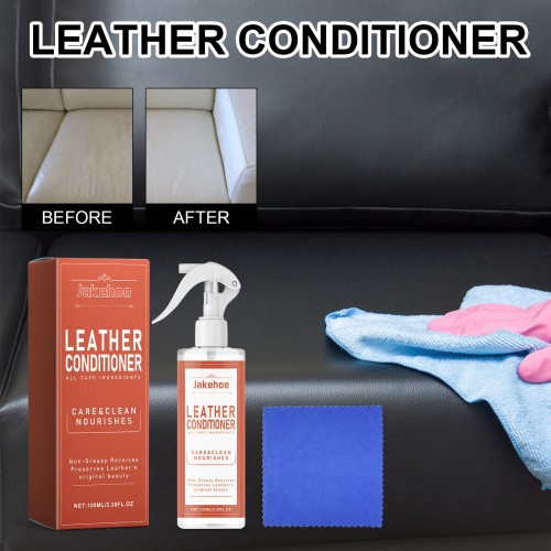 Jakehoe Leather Conditioner Care & Clean Car Leather Care Kit, Advanced Protection, Deep Cleaning, Scratch Repair, Instant Shine for Seats & Interior 100ml